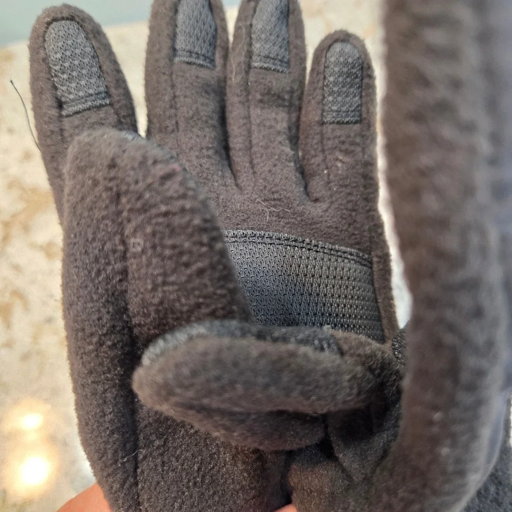The North Face Womens Black Fleece Touchscreen Etip Gloves Small S/P